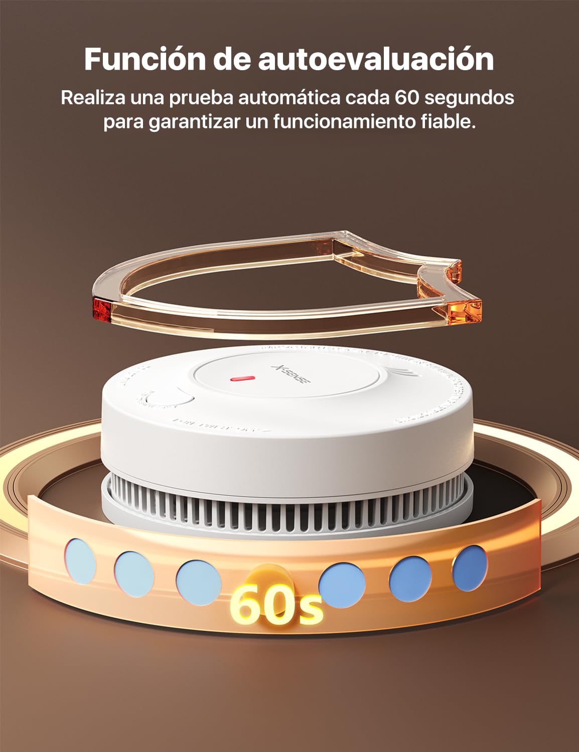 X-Sense Detector de Humo Mejorado batería de 10 años, Alarma de Incendio con Sensor fotoeléctrico, Alarma de Incendio certificada CE y TÜV Rheinland EN14604, SD19, 10 Piezas