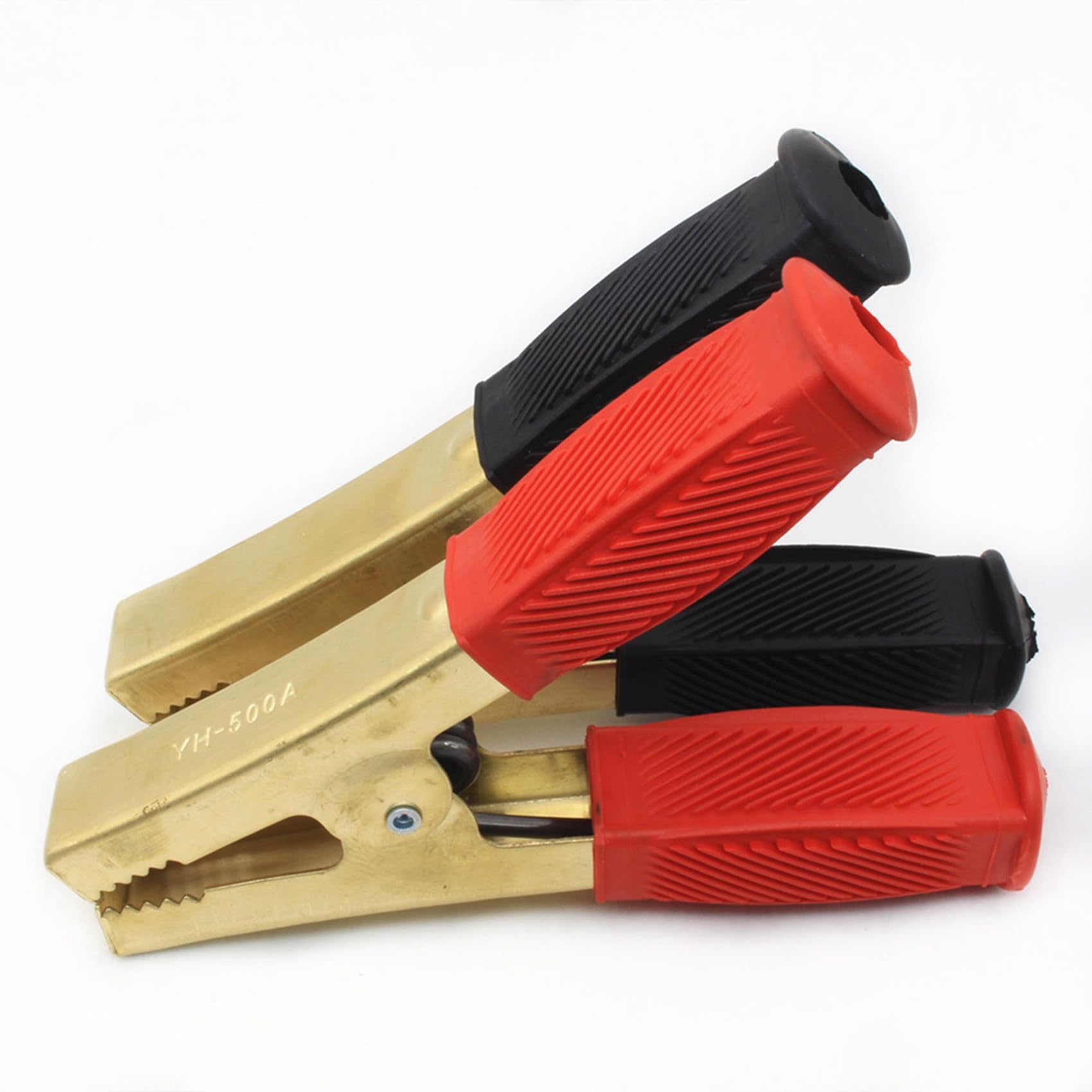 2 Paire de Serre-Câbles de Démarrage de Batterie, Pinces Crocodiles, Clips de de Câble en Laiton Pur 1000 A Adaptés au Bateau de Camion de Voiture