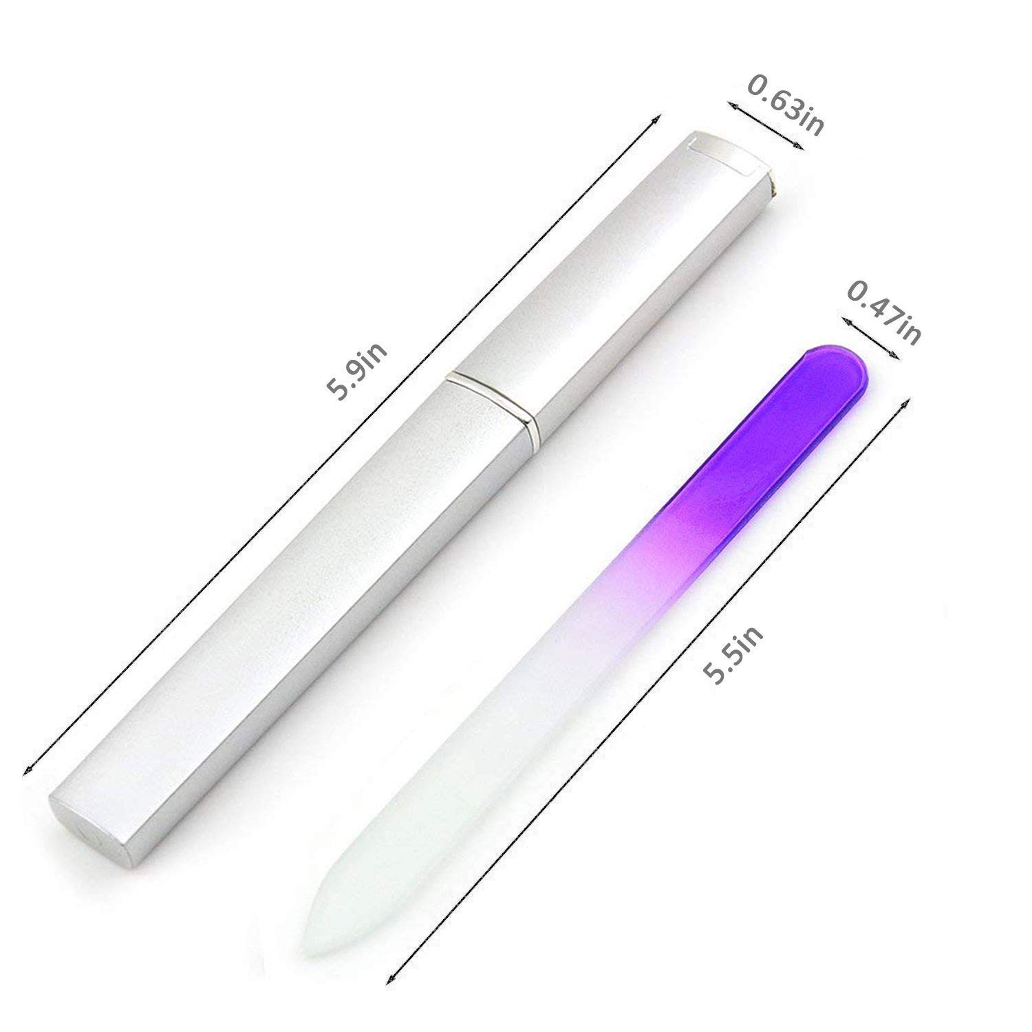 Beauty Glas-Nagelfeile mit Schutzetui für glatte Oberfläche, Nagellack