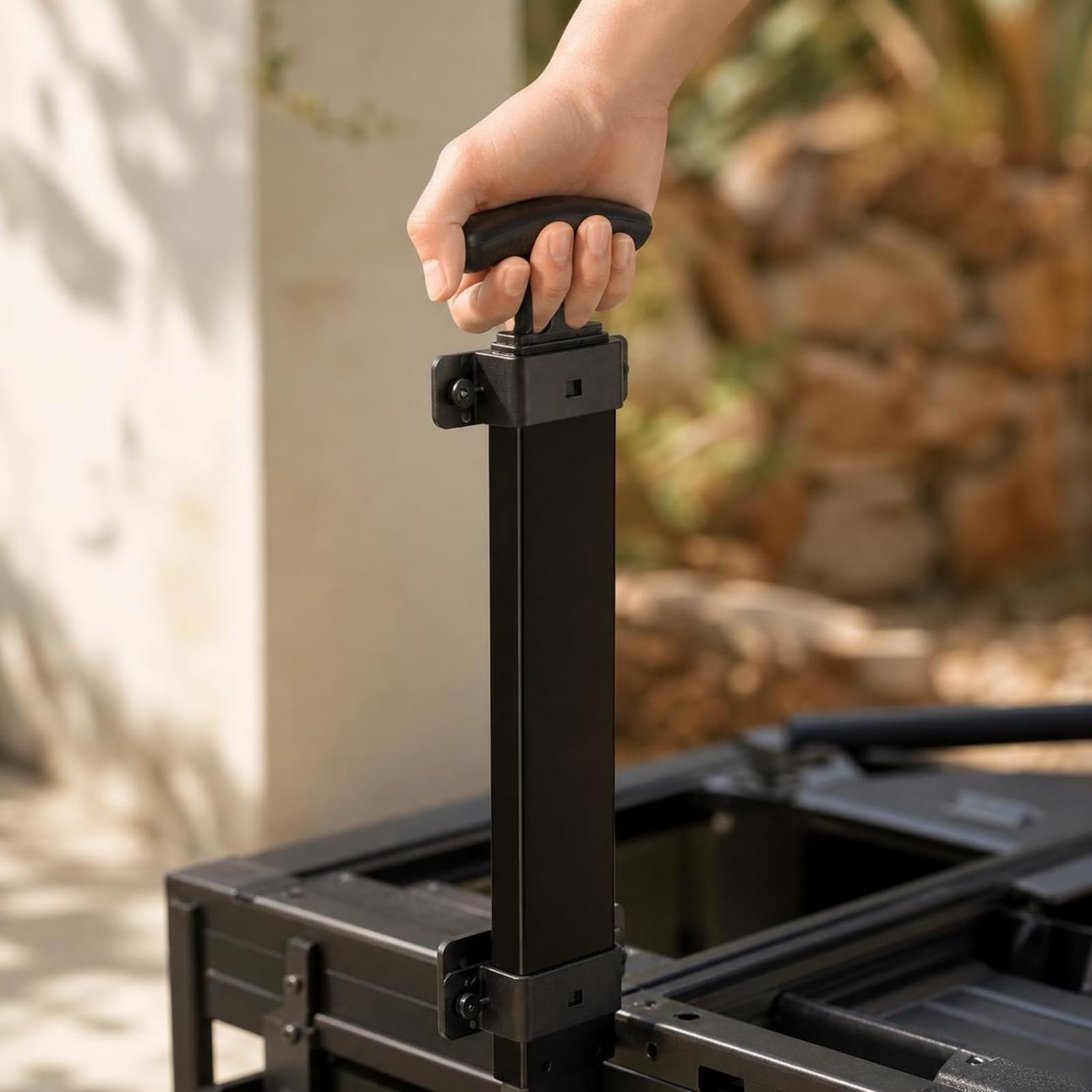 Manico Telescopico Carrello Barra di Trazione Asta Telescopica T Impugnatura Ergonomica Struttura in Lega di Alluminio per Attrezzature Portatili
