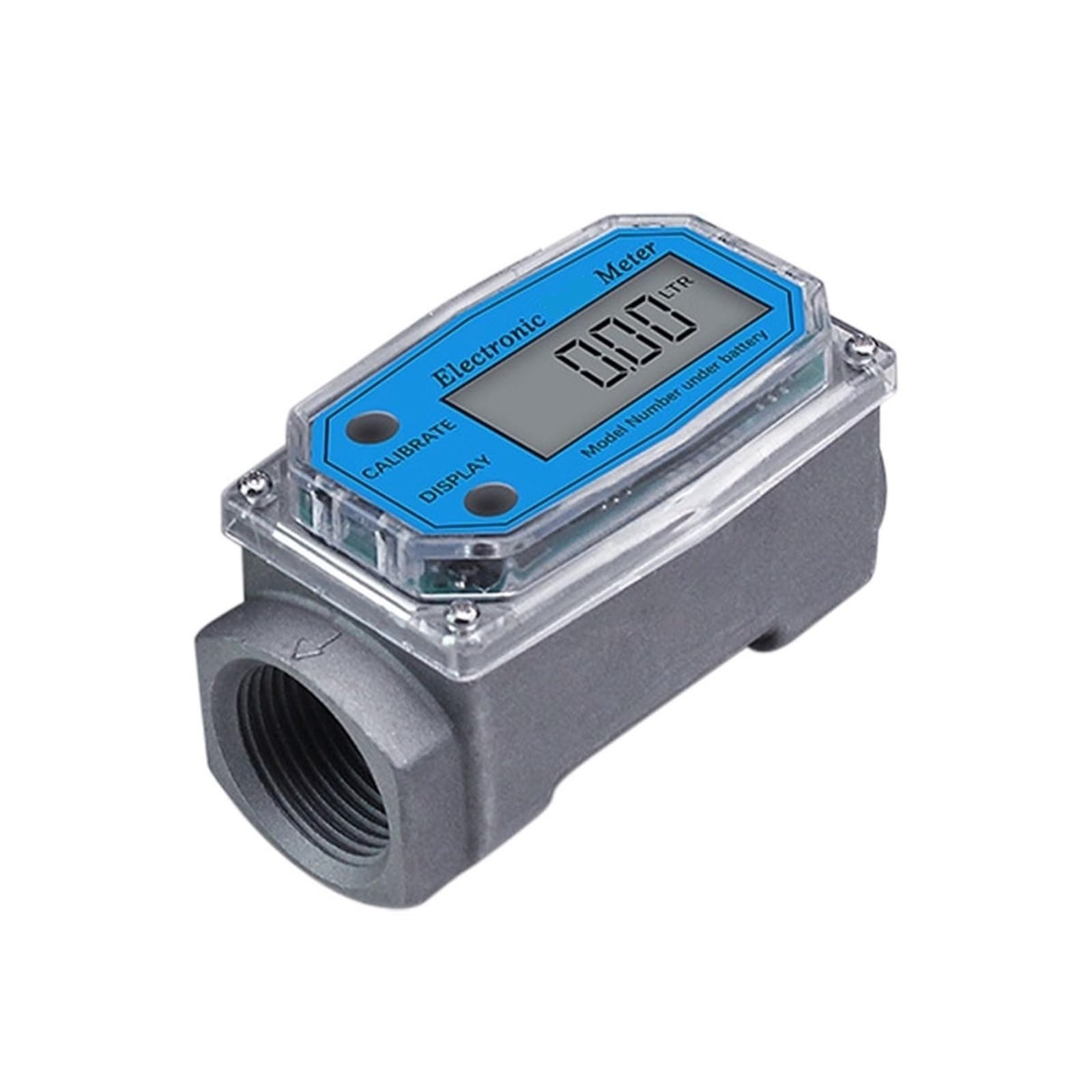 PXQCHAVLN Digital Flow Meter Flowmeter Gauge Electronic Indicator Sensor Counter(2 inch)