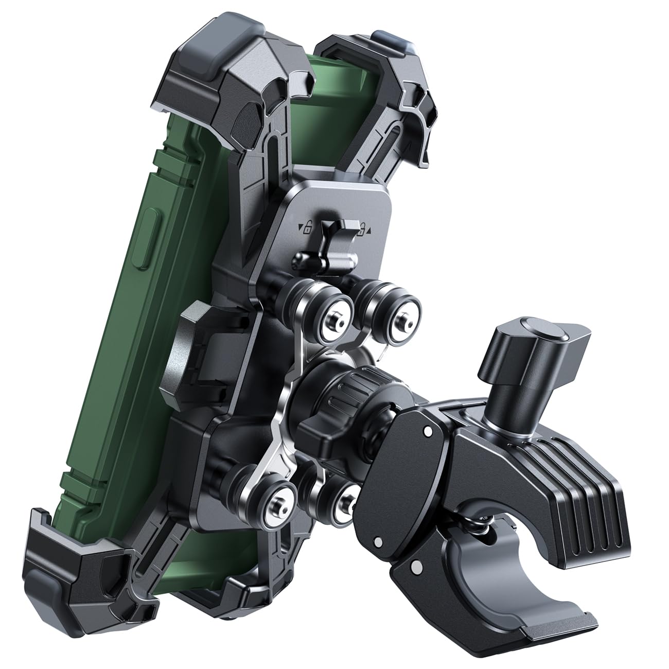 Motorcycle Phone Mount Holder -[Dual Vibration Dampener] [7.2'' Big Phone Friendly] Bike Phone Holder Mount Motorcycle Accessories Bicycle Handlebar