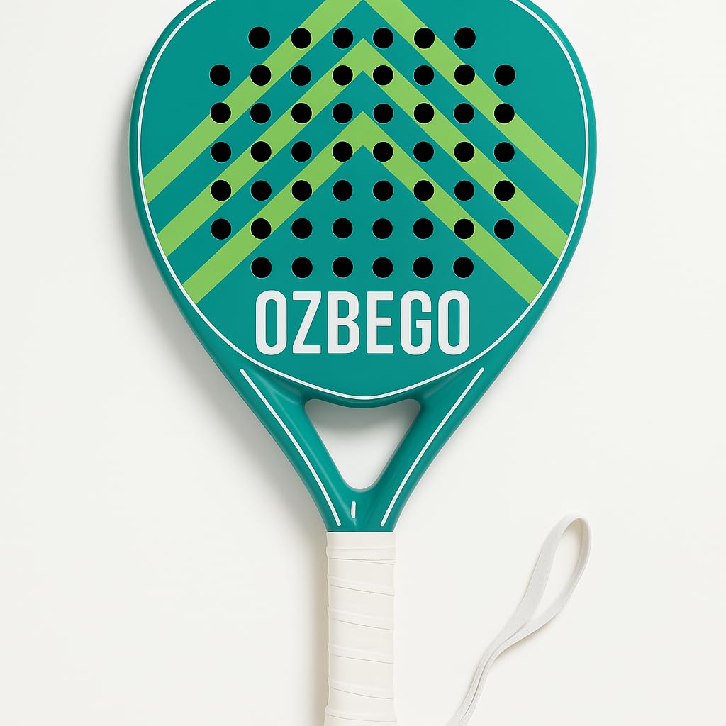 Set di racchette da padel in carbonio con custodia, 2 overgrips, cinturino da polso e pellicola protettiva – leggero e durevole – per principianti e esperti