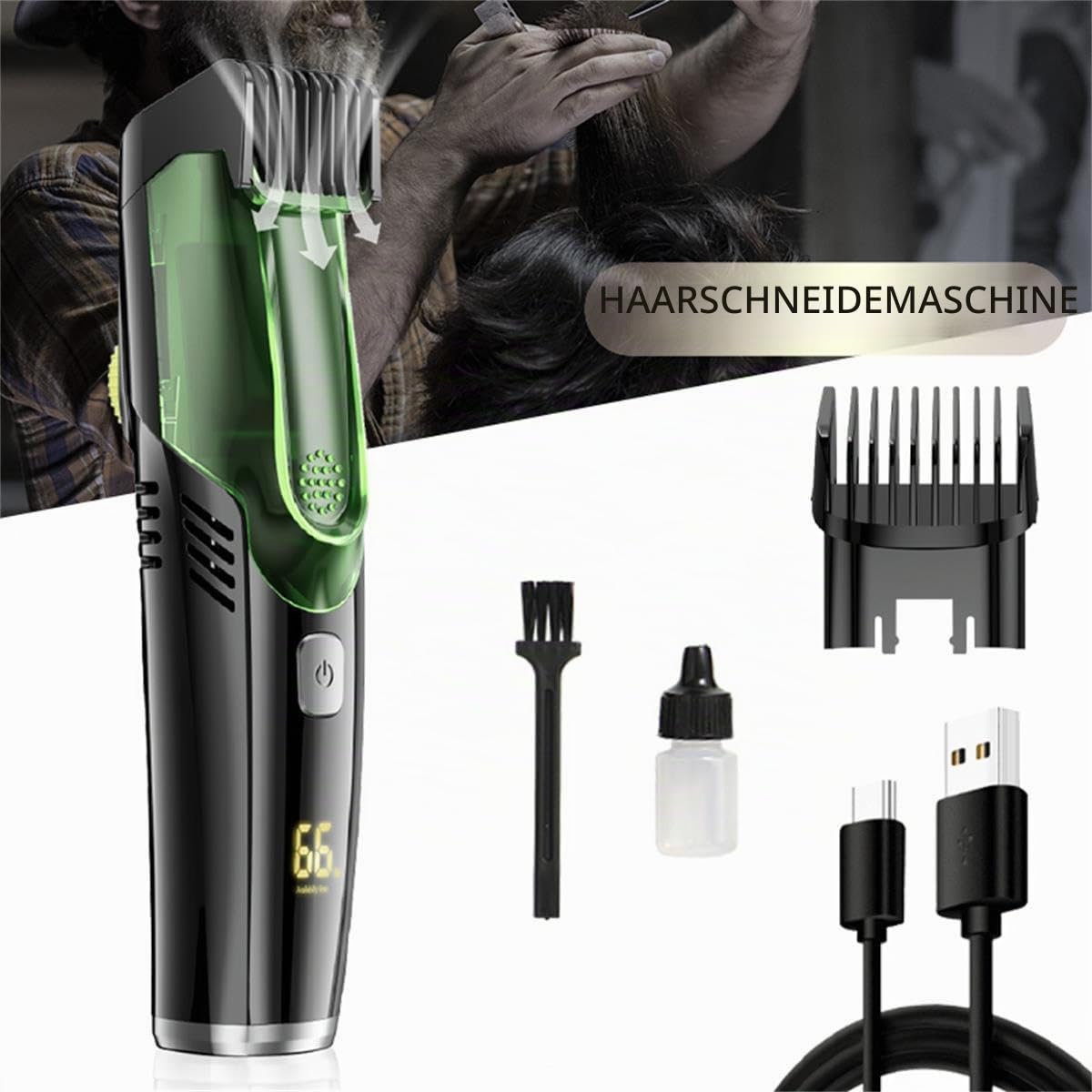 karivo Das Original - CleanCut One Vakuum Bartschneider für Herren – einstellbarer elektrischer Rasierer mit 20 Längeneinstellungen, kabellos und ideal als Friseurgeschenk