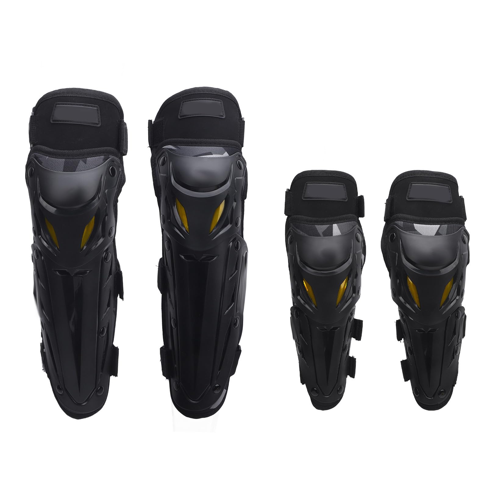 Protège-tibias de Genou de Moto, équipement de Protection de Genou de Moto, Mousse Tampon en Coque PP pour Dirtbike pour le Ski et le Cyclisme (multicolore)