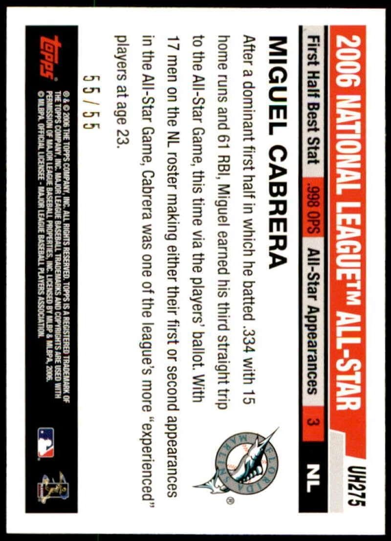 Miguel Cabrera Card 2006 Topps Update #UH275 - Slabbed Baseball Cards