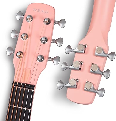 Miniatura 3 de Enya NEXG - Guitarra acústica eléctrica de fibra de carbono para adultos con altavoz inalámbrico de 50 W, preamplificador, micrófono inalámbrico,