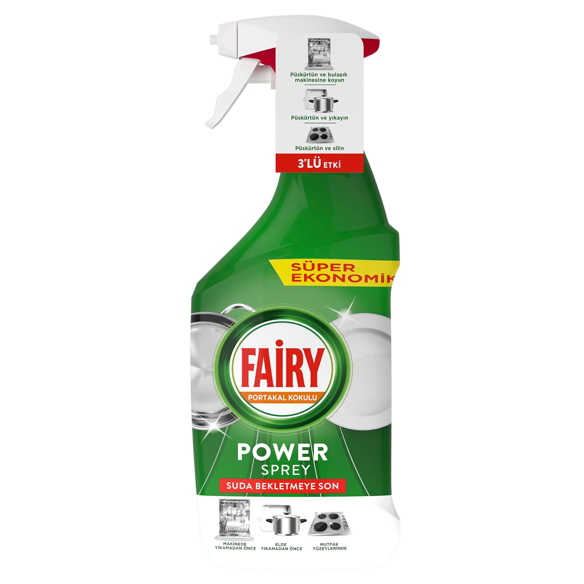 Fairy Portakallı Power Spray Bulaşık Spreyi, 800 ml