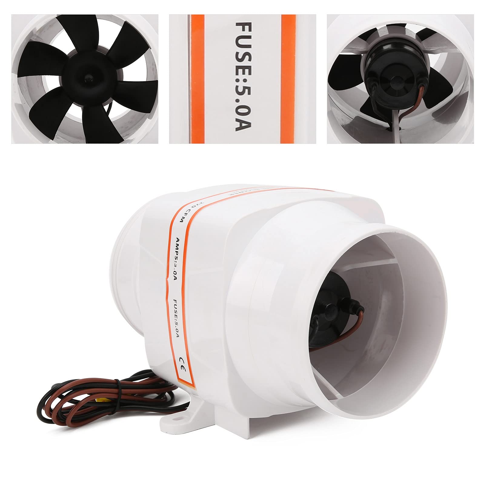 4i 24V 270CFM e Ventilatore di Sentina Marino in Ventilatore Elettrico DC Ventilatore di Sentina4in 270CFM Ventilatore di Sentina Elettrico in e per Barche Marine DC 24V
