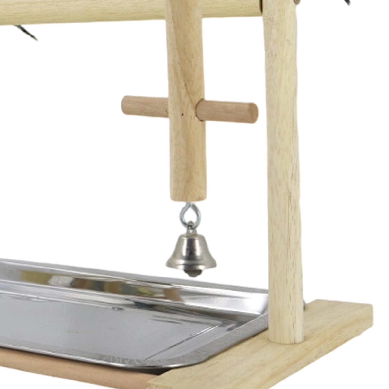 Giochi per Pappagalli Altalene E Scale In Legno | Con Vassoio Acciaio Rimovibile Posatoio Legno Pappagalli Per Masticazione Addestramento Calopsitta Gabbia