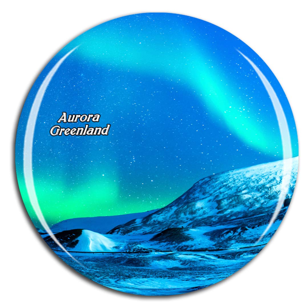 Weekino Aurora Greenland Denmark Fridge Magnet 3D Crystal Glass Tourist City Travel Souvenir Collection Gift Strong Refrigerator Sticker