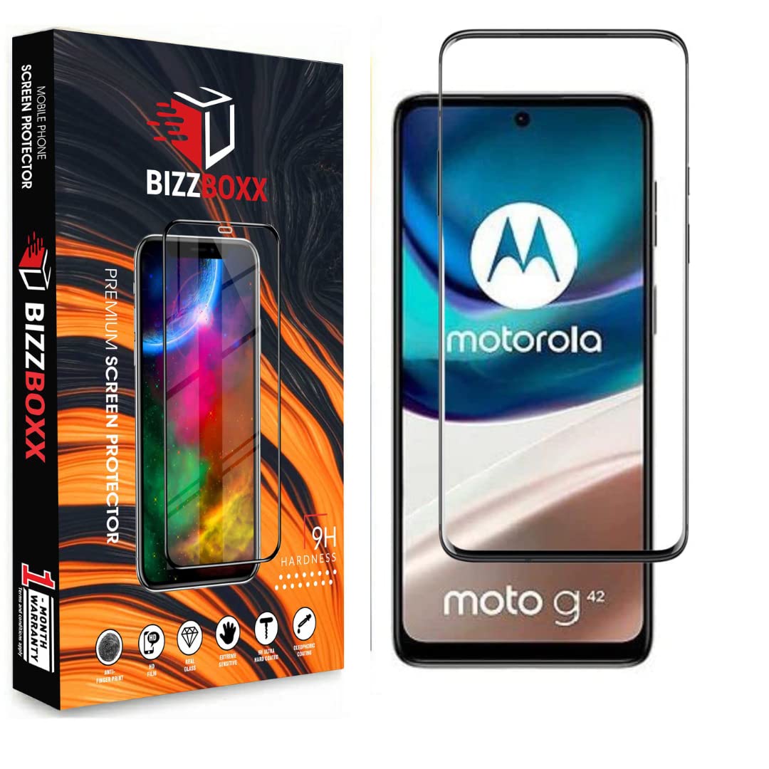 BizzBoxx™ MOTOROLA g42 | DuraGlass | Military Grade Tempered Glass | Full Screen Coverage-Edge to Edge | 9H Hardness | With easy Installation Kit (Pack of 1) (B0BXJTYGQC) Amazon Price History, Amazon Price Tracker
