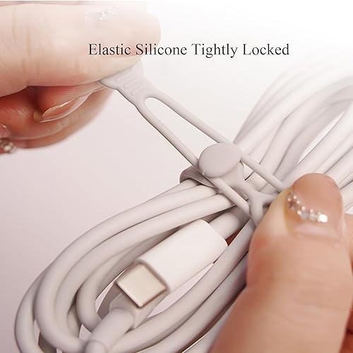 Miniatura 2 de 24 bridas de silicona reutilizables, organizador de cables, artículos esenciales de viaje, organización de cocina y oficina (negro) negro