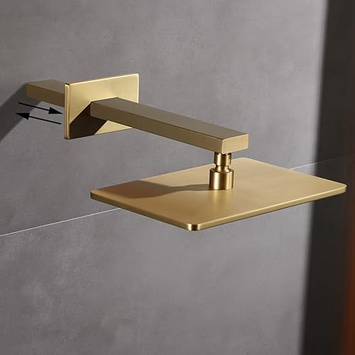 Miniatura 4 de Brazo de extensión de ducha de 16 pulgadas con brida, extralarga y gruesa de acero inoxidable de altura alta, extensor de tubo montado en la pared