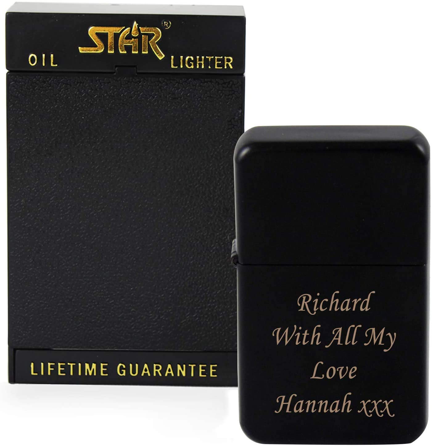 Sponsored Ad – Custom Personalised Black Lighter with Gift Box. Engraved with any message. For Him, Father's Day, Birthday, Valentines Day, Christmas