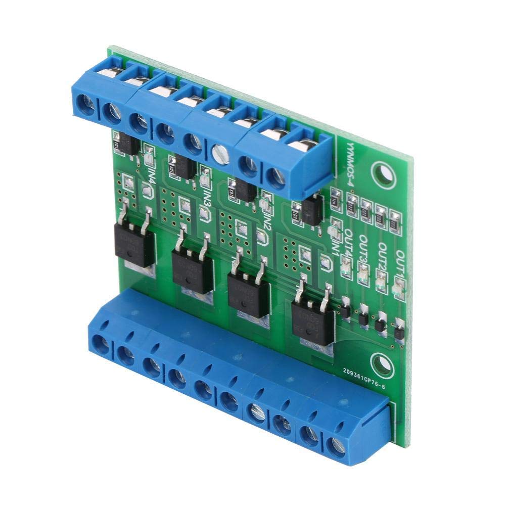 MOS FET PWM 3-20V a 3.7-27VDC 10A Scheda Circuit Board Amplificatore PLC 4 Canali Per Controllo Digitale