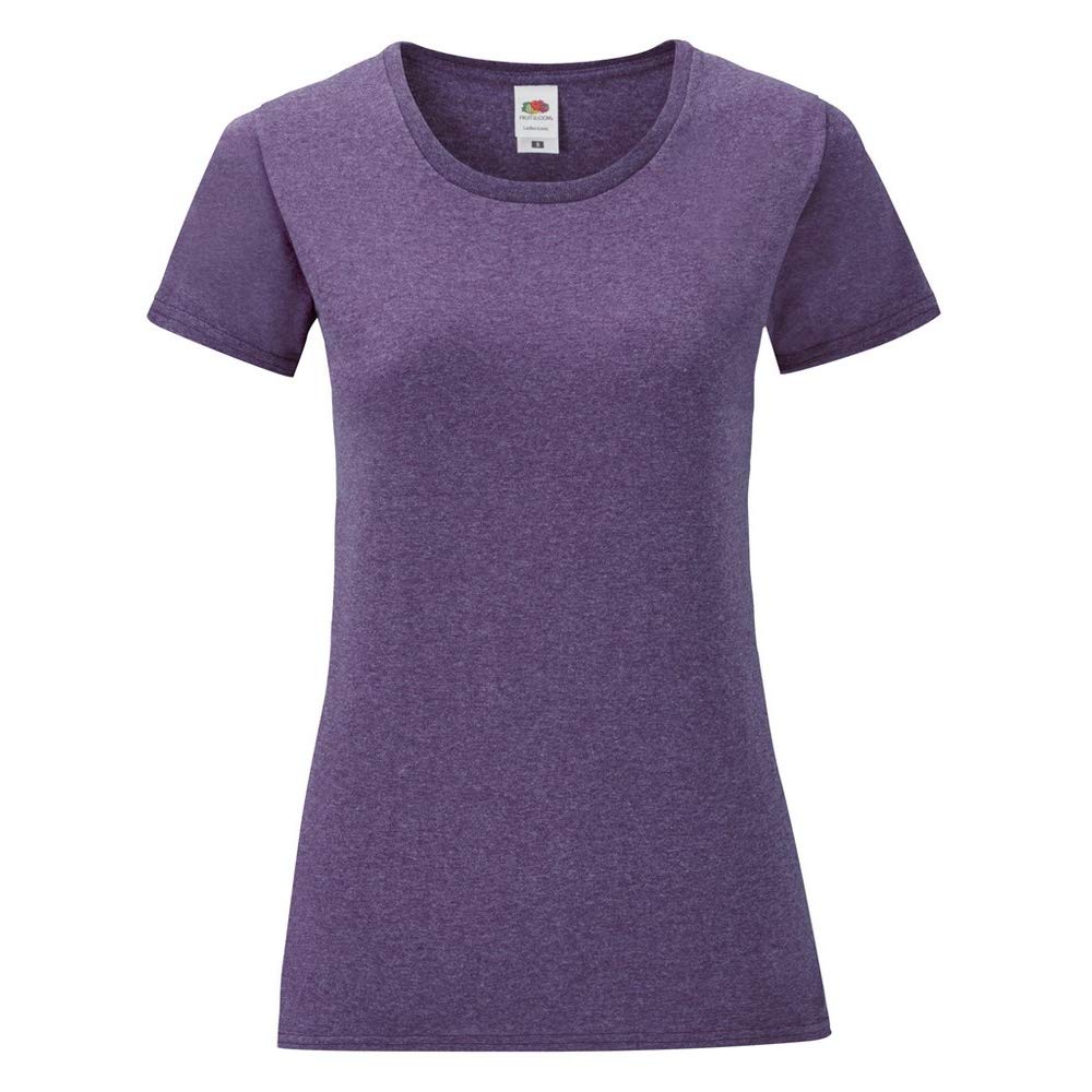 Fruit Of The Loom (Xl, Heather Purple) Ladies/Womens Lady-Fit Valueweight Short Sleeve T-Shirt