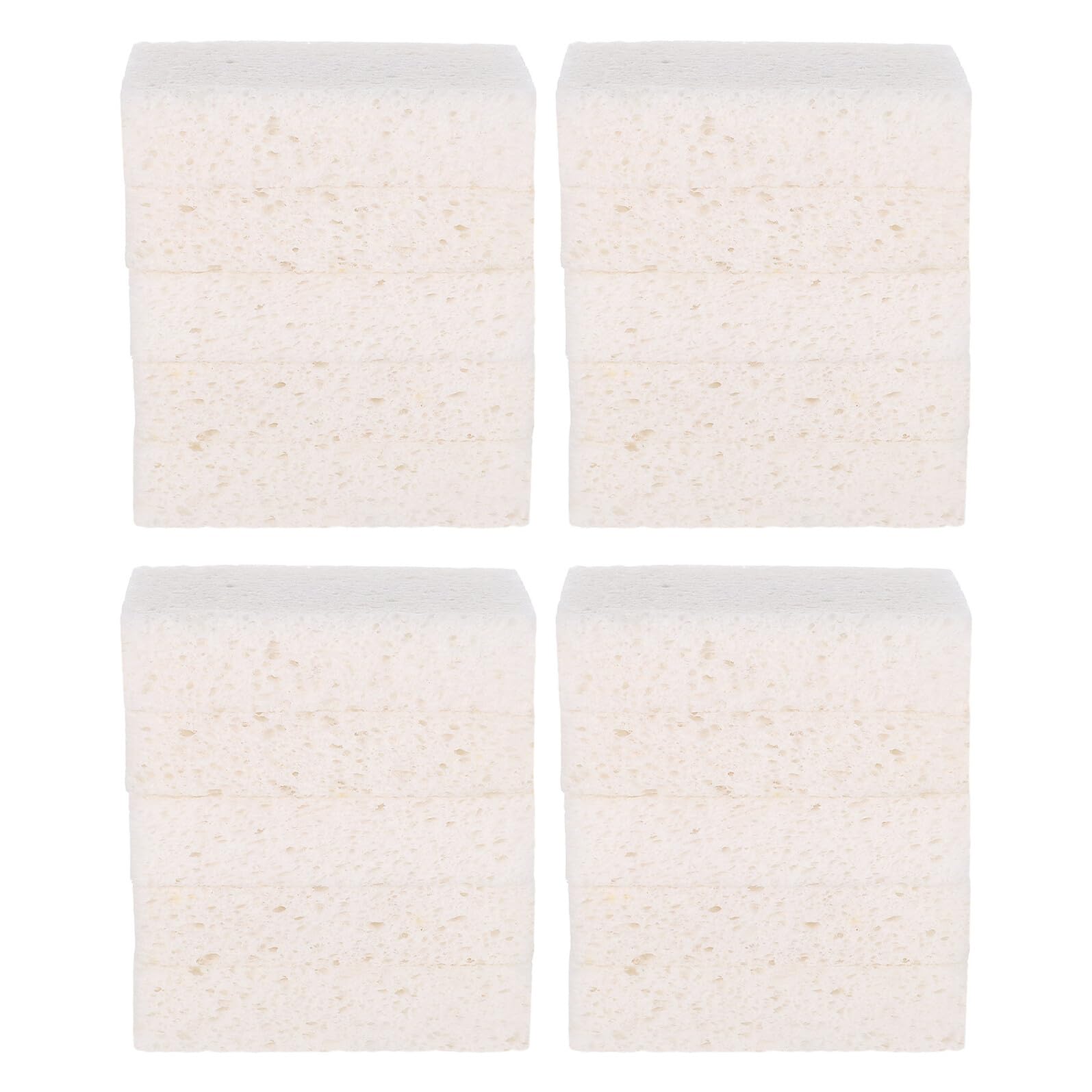 20 Stück Teiliges Zellulose Küchenschwämme aus Holzfaser Kratzfreie Reinigungspads Vielseitige Spül Putzschwämme mit Hoher Wasseraufnahme Wiederverwendbar für Küche und Haushalt
