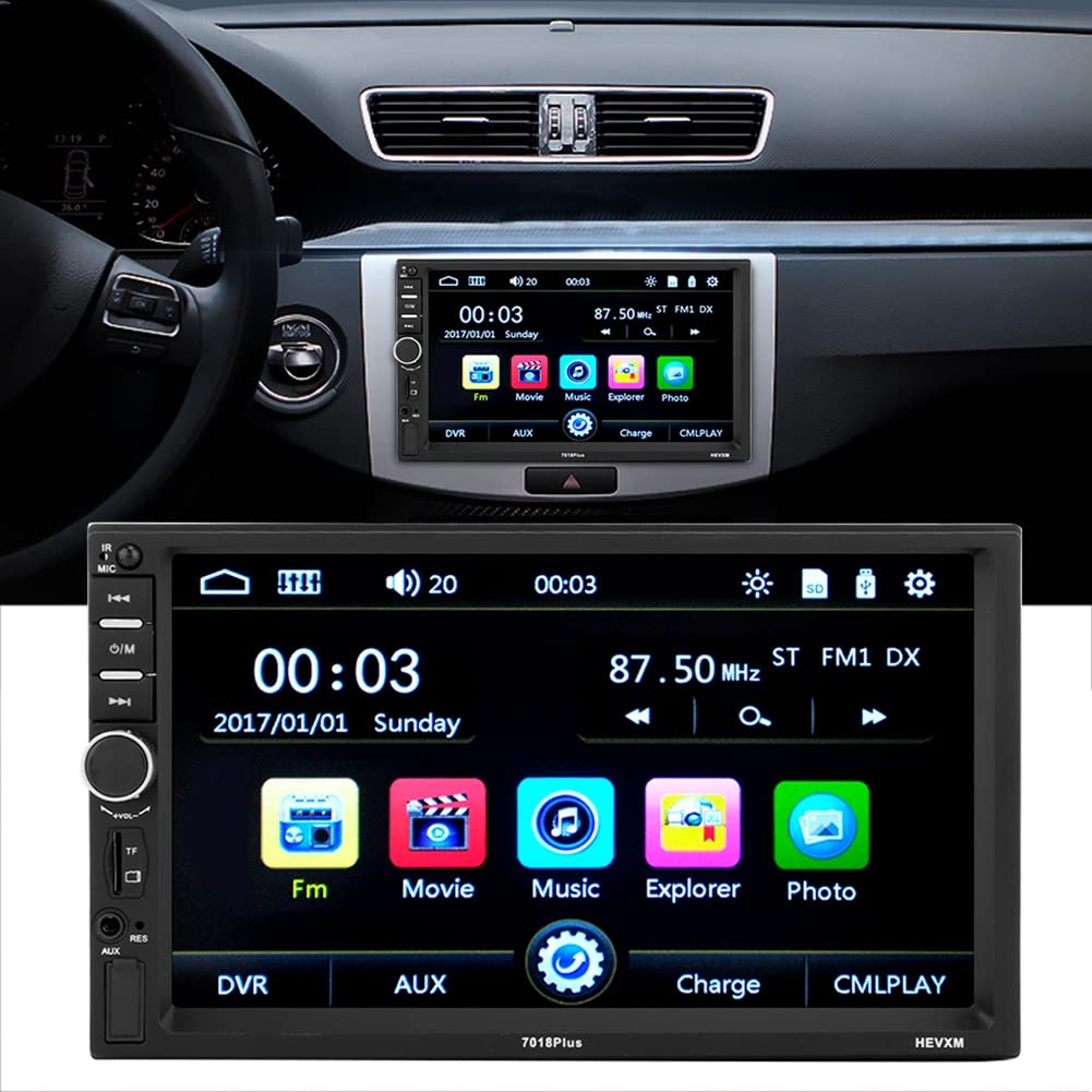 Reproductor MP5 para coche, pantalla táctil HD de 7 pulgadas, Radio FM estéreo, llamada manos libres BT con USB TF