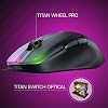 ROCCAT Kone Pro Wired Gaming Mouse, Black/Black, Optical/19K, Optical Switch, Side Buttons, Lightweight 2.3 oz 66 g, PTFE, Reflex, RGB, German Design