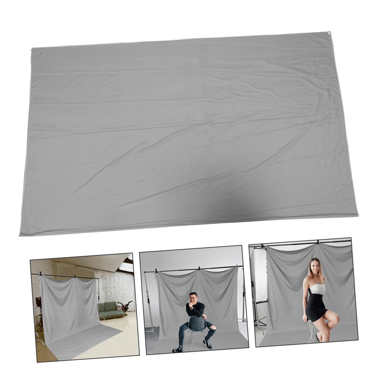 POPETPOP 1pezzi Sfondo Grigio Panno Decorazione di Sfondo per Fotografia Forniture per Scena Fotografica Panno Semplice Grigio per Casa e Eventi