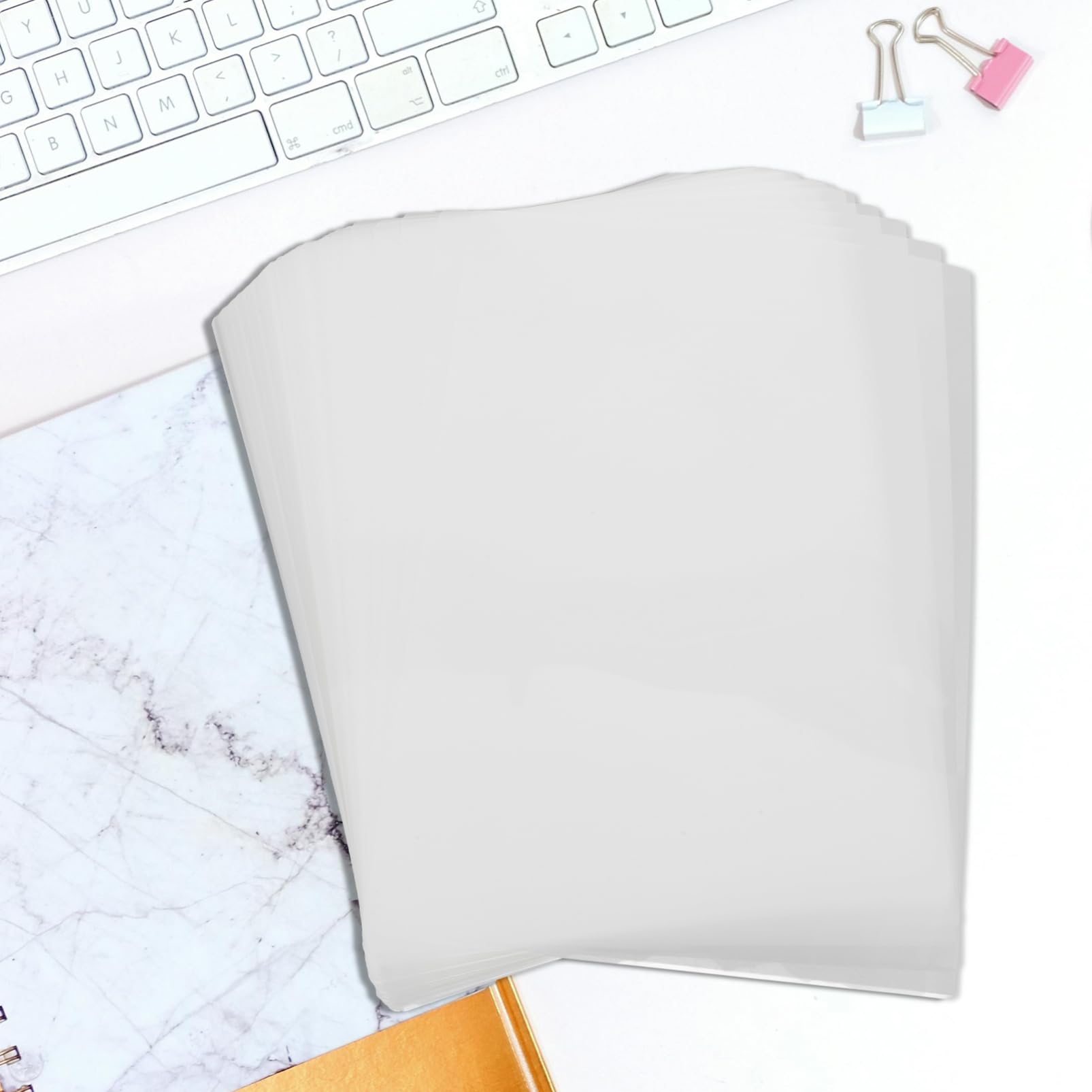 SHINEOFI 100 Stück -Laminierfolien Hochtransparente Laminierfolie Wasserdichte Laminierfolien Transparente Kunststoff-Laminierfolie Für Zuhause Und Das Büro