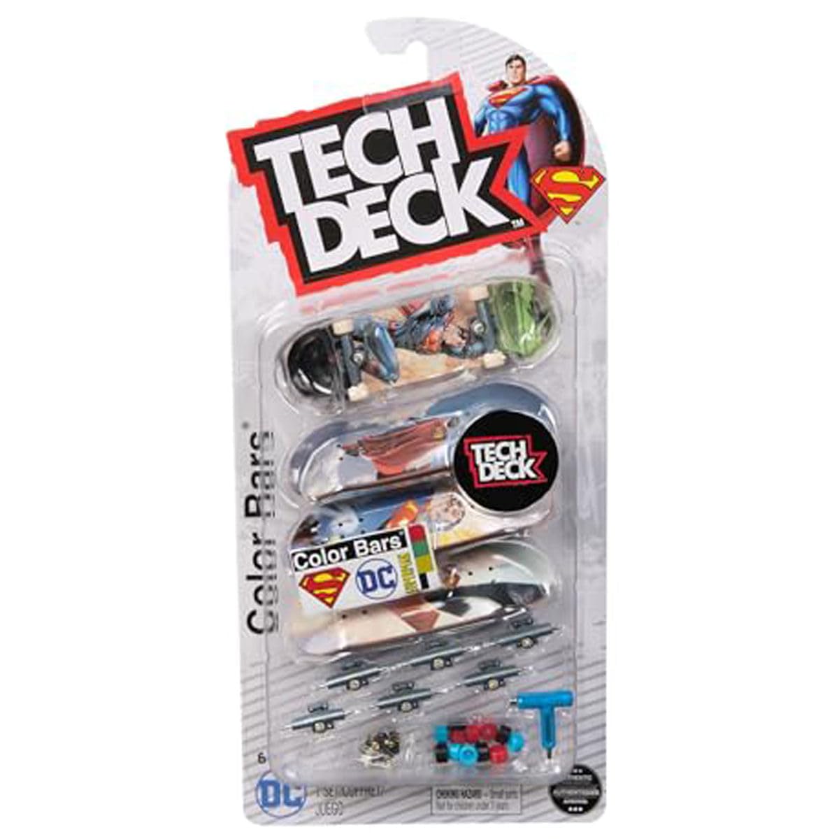 Tech Deck, Ultra DLX Fingerboard 4-Pack, DC Superman Skateboards, Collectible and Customizable Mini Skateboards, Kids Toys for Ages 6 and up-image-2