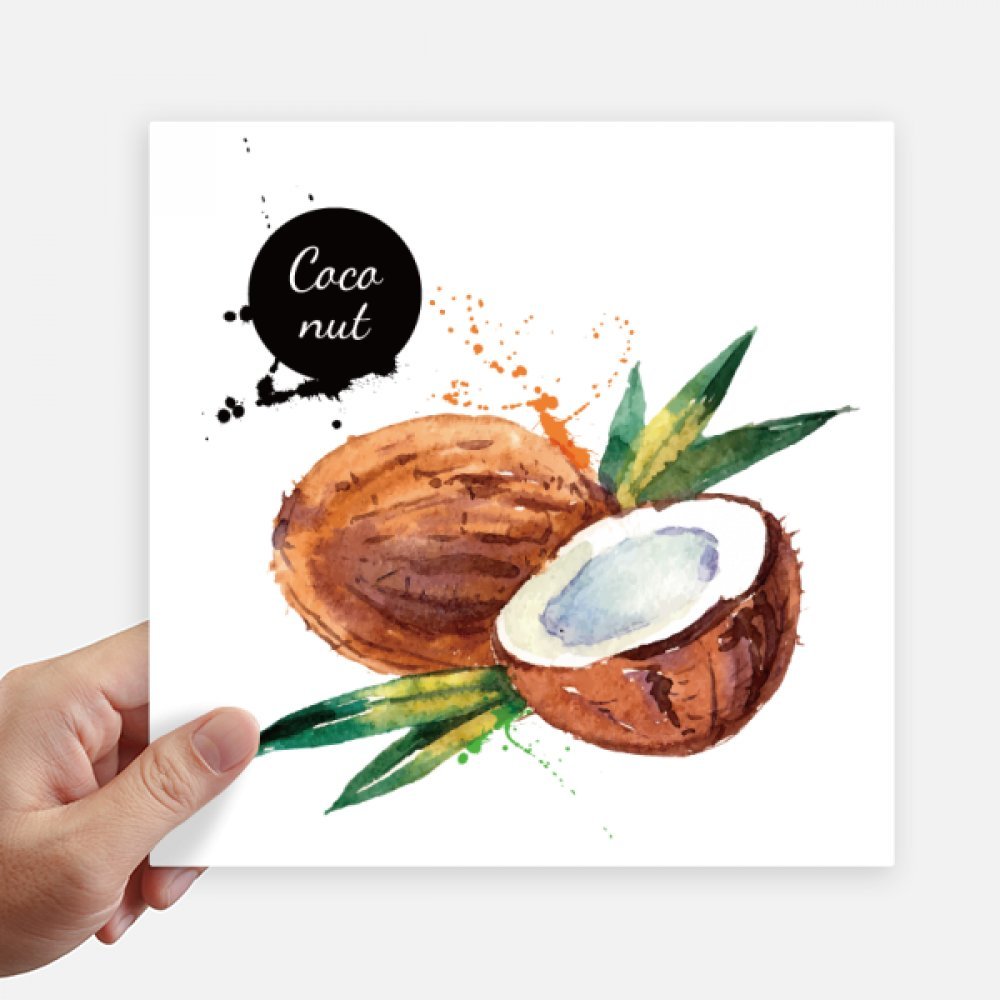 Stickers de coco acuarela de 20cm x 20cm adhesivos para coche y pared de salón