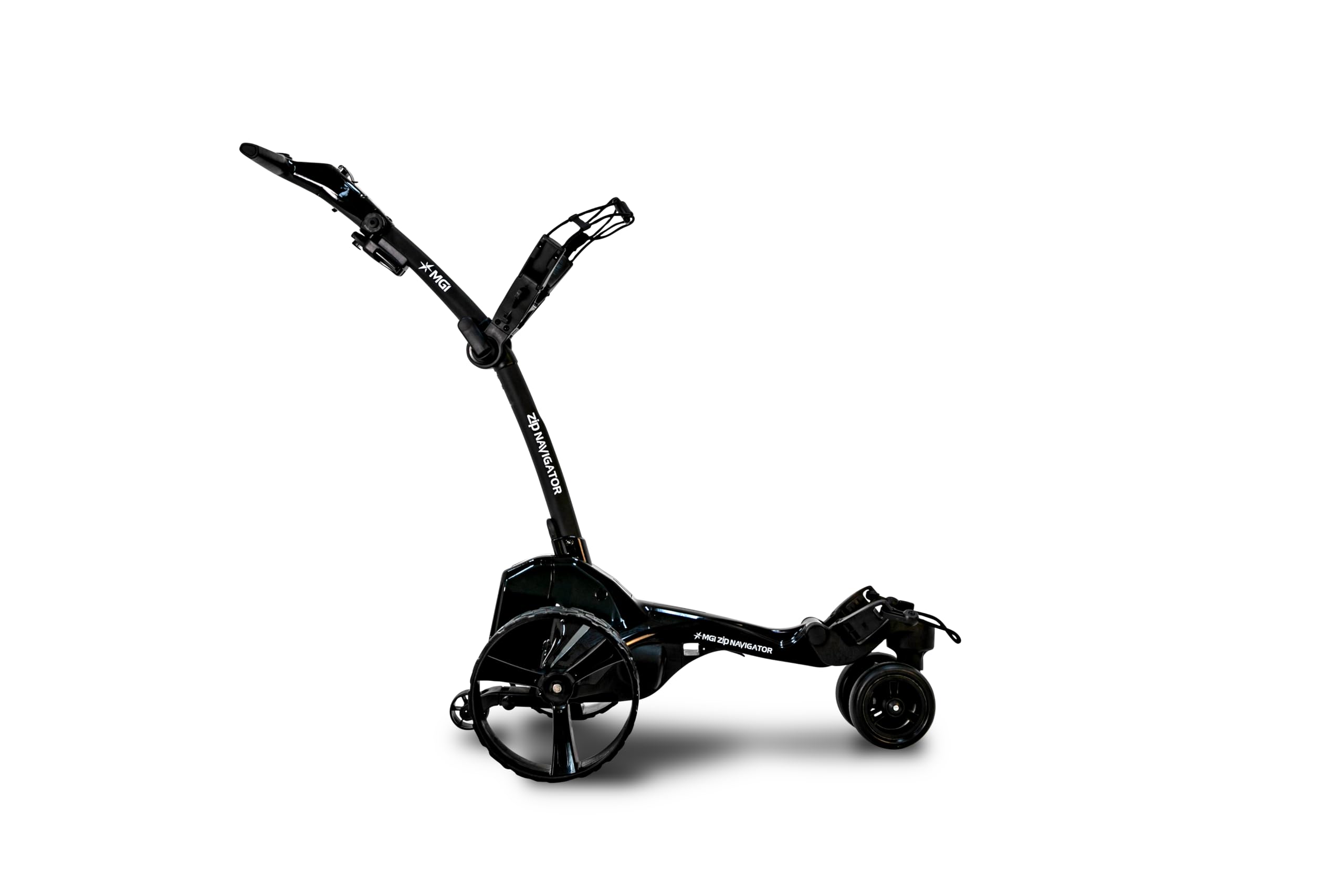 MGI Zip Navigator Elektrischer Golftrolley mit 36 Löchern, Fernbedienung, für Getränke, Regenschirm und GPS-Telefon