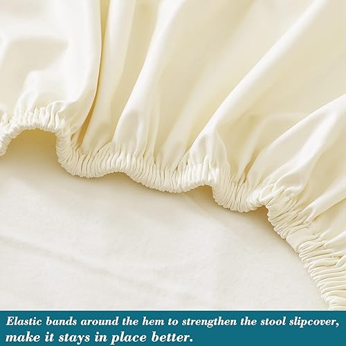 Miniatura 5 de ANWUCHEN Fundas de taburete rectangulares, paquete de 4 fundas elásticas impermeables de poliuretano rectangulares para taburetes de bar, fundas