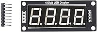 Vista 1 de 4 módulos de segmento digital Tm1637 Pantalla digital LED de 4 dígitos de 7 segmentos Pantalla digital LED de 0.56 pulgadas, pantalla de reloj