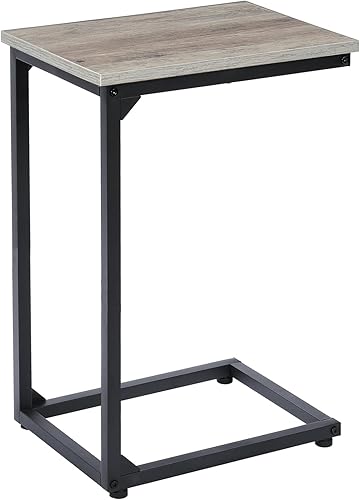Miniatura 12 de AMHANCIBLE HET02CBK - Mesa auxiliar en forma de C, juego de 2 mesas auxiliares para sala de estar, mesa deslizante debajo del sofá para sofá, Negro