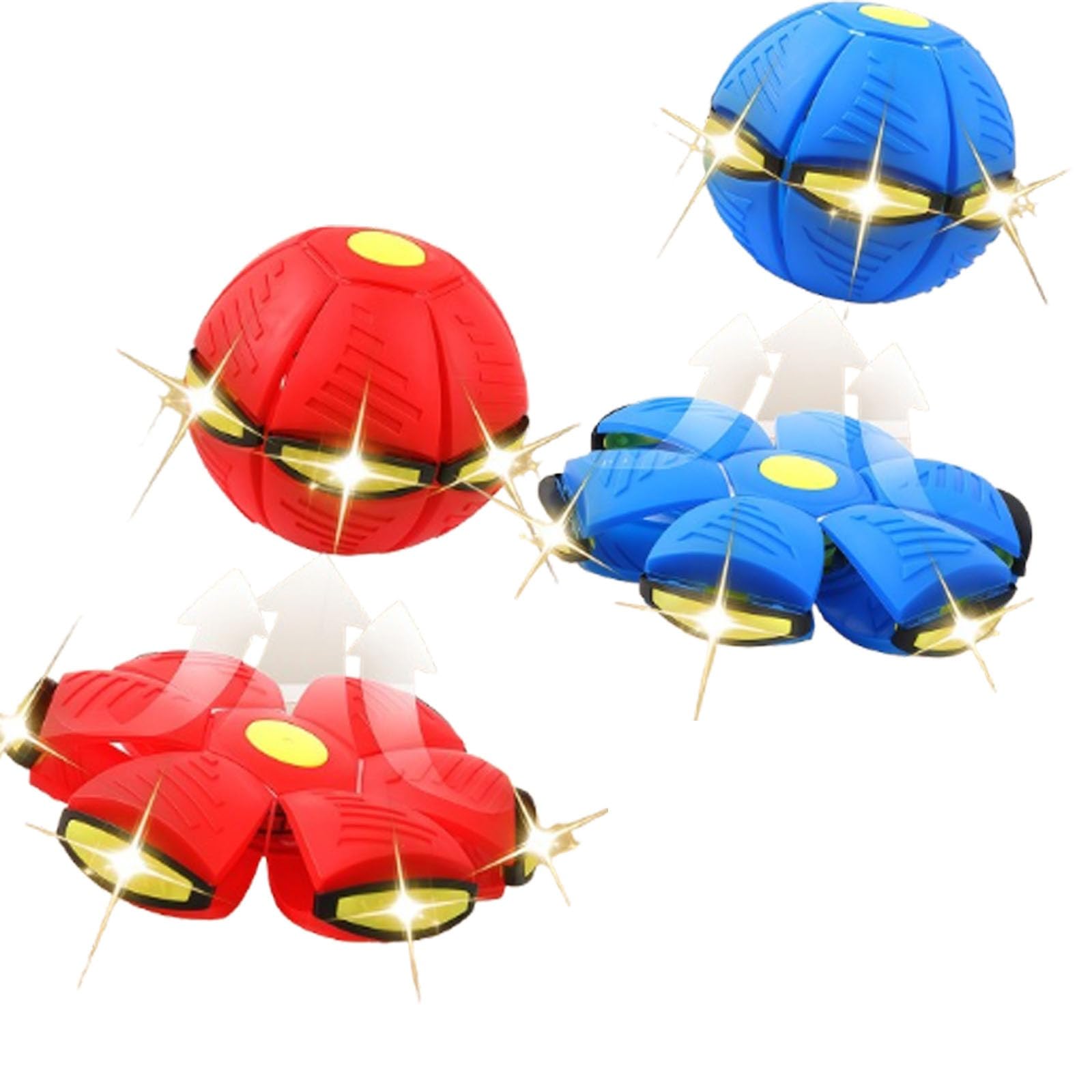 Générique Balle rebondissante Magique à 6 lumières pour Enfants – Soucoupe Volante Transformable pour Jeu en Famille et Chien – Jouet interactif et éducatif pour développement Moteur