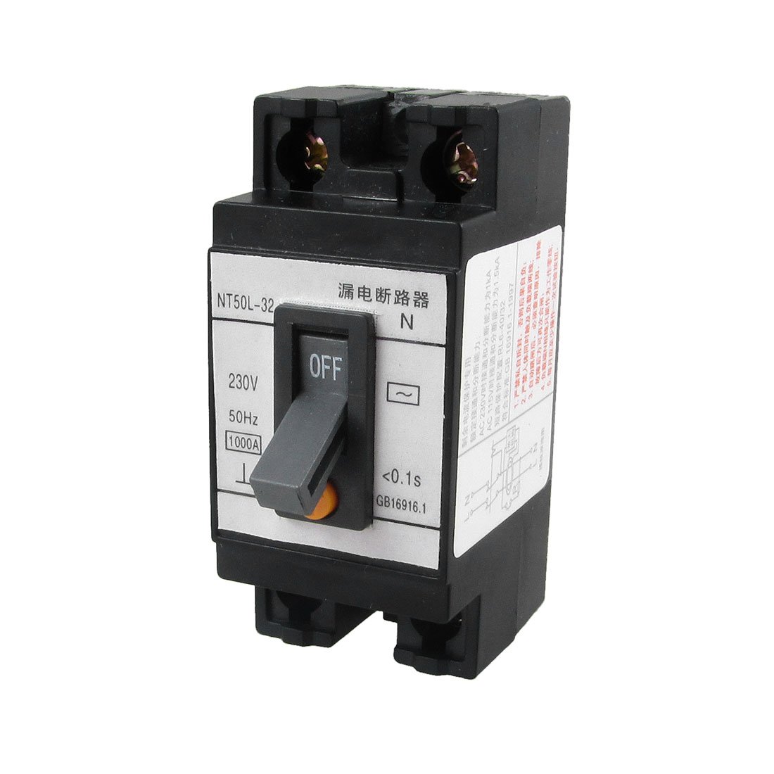 MCB mini disjoncteur unipolaire noir AC 230V 1000A sécuriser rénovation maison