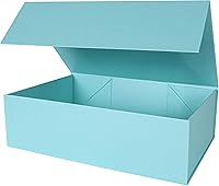 Vista 24 de Aimyoo Caja de regalo plegable azul marino con tapas de cierre magnético 13.8x9x4.3 pulgadas, cajas grandes para propuesta de dama de honor