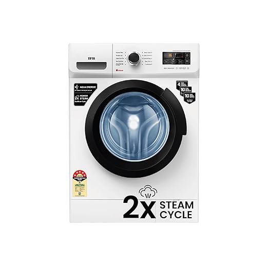 IFB 7 Kg 5 Star Fully Automatic Front Load Washing Machine 2X Power Steam (NEO DIVA BXS 7010, White & Black, In-built Heater, 4 years Comprehensive Warranty)
