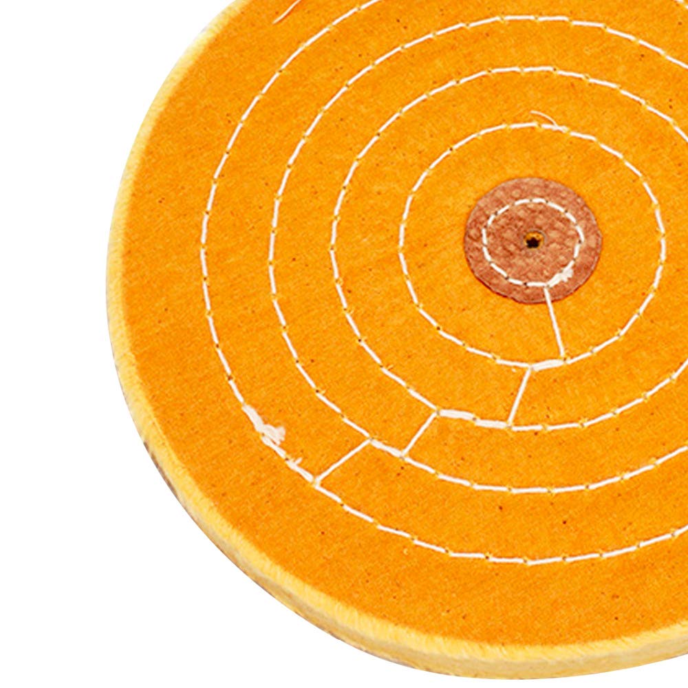 White 8" 200mm Large hole Buffing Wheel Spiral Stitched Cotton Buffing Cleaning Pad Polishing Wheel Mop Bench Grinder Tools
