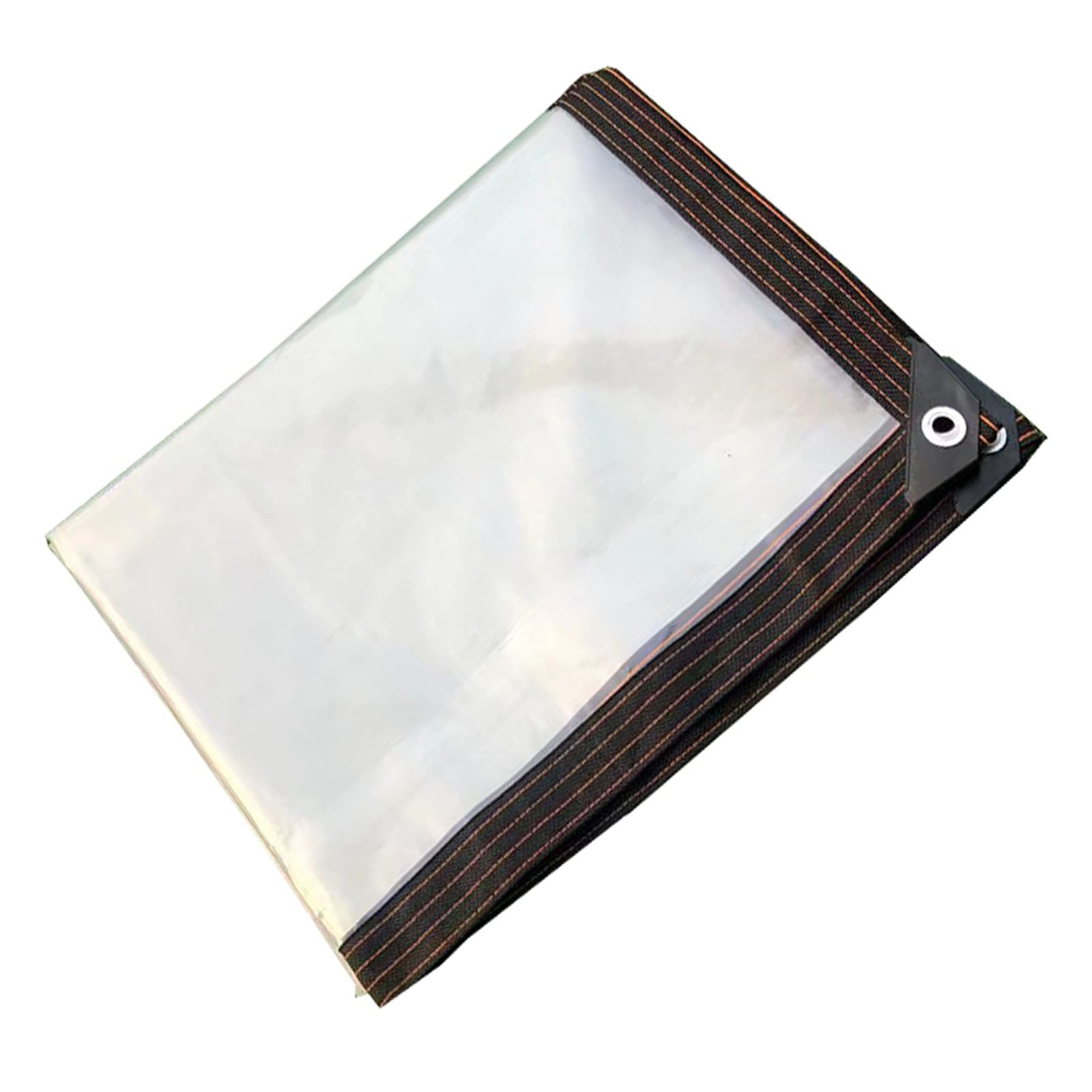 AWSAD Tarpaulin Transparent Waterproof Thick Plastic Tarpaulin with Grommets Sunblock Shade Cloth for Outdoor Balcony Plants Greenhouse, 23 Sizes (Color : Clear, Size : 2x4m)