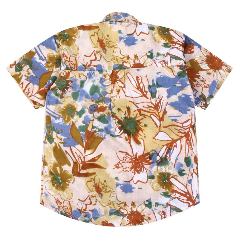 Image of superminis Boy's Cotton Regular Fit, Half Sleeves, Collared Neck, Printed Shirts for Casual Wear