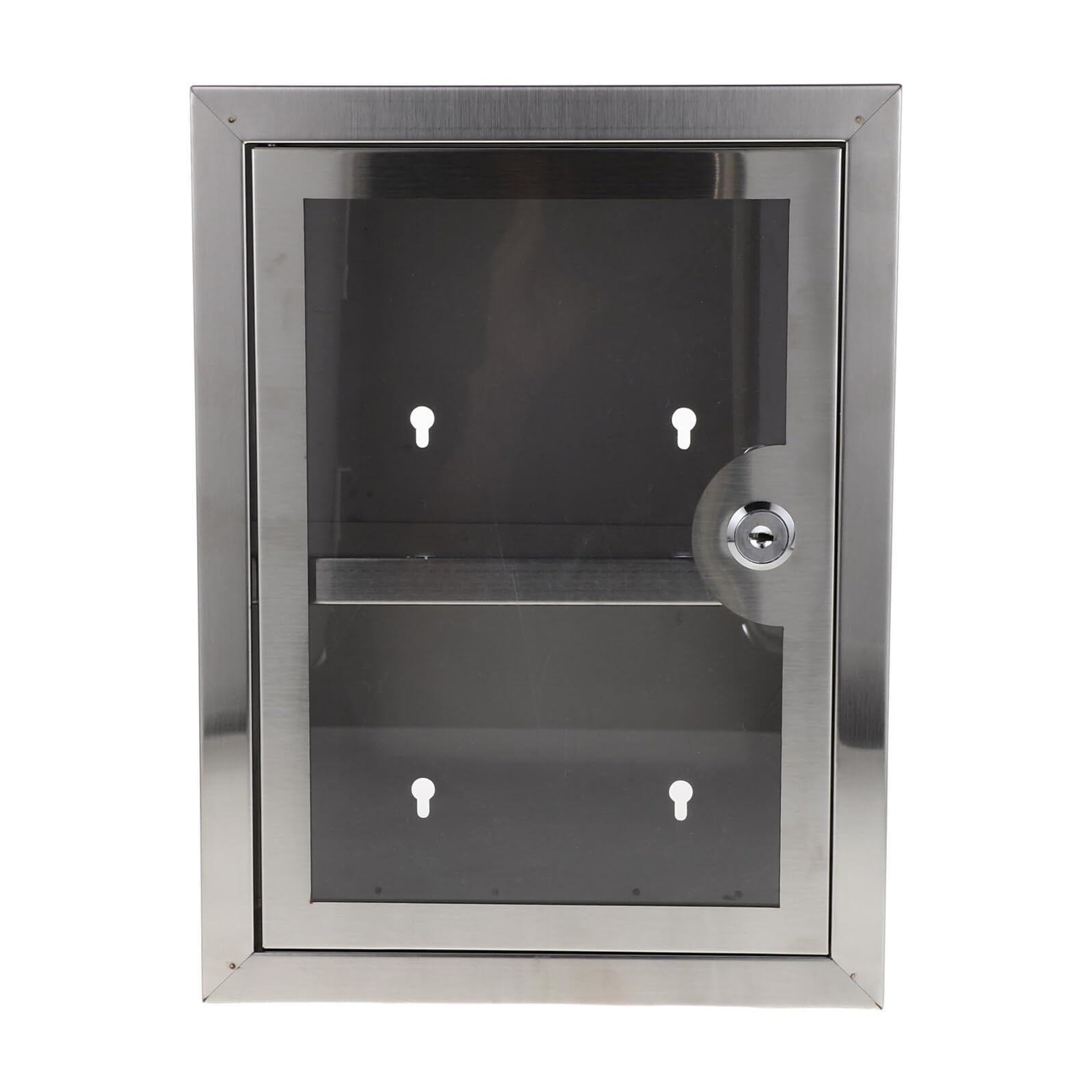 Cassetta di Sicurezza a Parete in Acciaio 280X210X110 MM con Serratura e Doppio Strato Contenitore Robusto per Medicinali e Oggetti di Valore Armadietto Organizer Salvaspazio