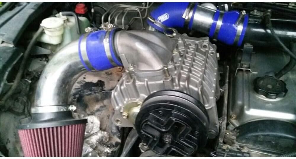 Supercharger Kit, Aluminum Supercharger Compressor Blower Booster Turbine SC14 2.0-3.5L Fit for Cherokee TOYOTA Previa HOVER, Universal Car SUV Supercharger Cherokee Roots Supercharger