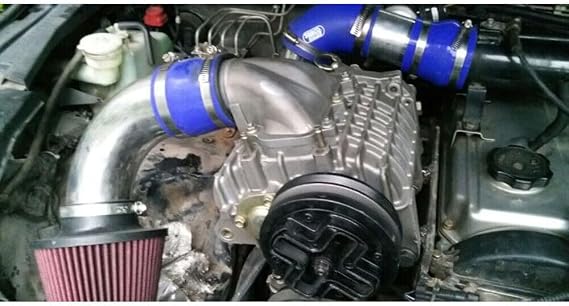 Supercharger Kit, Aluminum Supercharger Compressor Blower Booster Turbine SC14 2.0-3.5L Fit for Cherokee TOYOTA Previa HOVER, Universal Car SUV Supercharger Cherokee Roots Supercharger