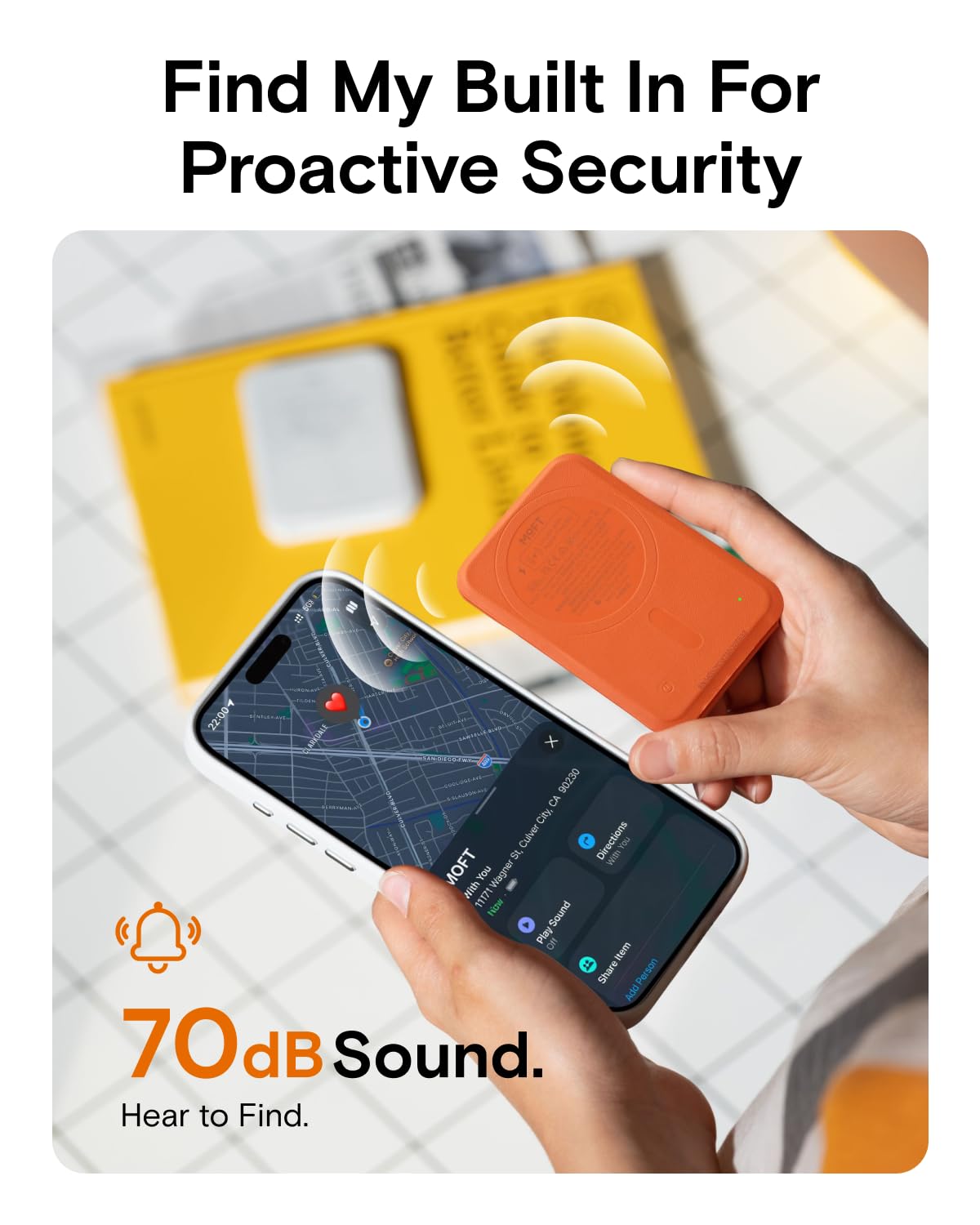 MOFT Stojak na portfel, magnetyczny, kompatybilny z Apple Wo ist? - Ultrasmukły magnetyczny uchwyt na karty, regulowany stojak na telefon komórkowy 3 w 1, do iPhone 17/16/15/14/13/12