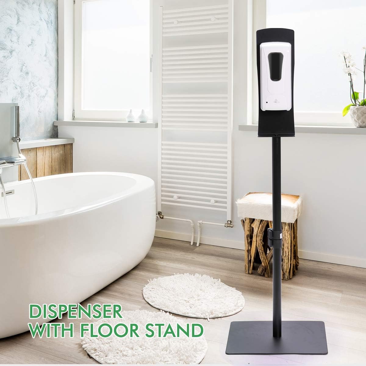 Get Special Price 1000ML Automatic Hand Sanitizer Dispenser with Floor Stand,Touchless Universal Soap Dispenser,Commercial Hand Sanitizer Dispenser Stations Mist Spray Machine for School Office and Public Places
