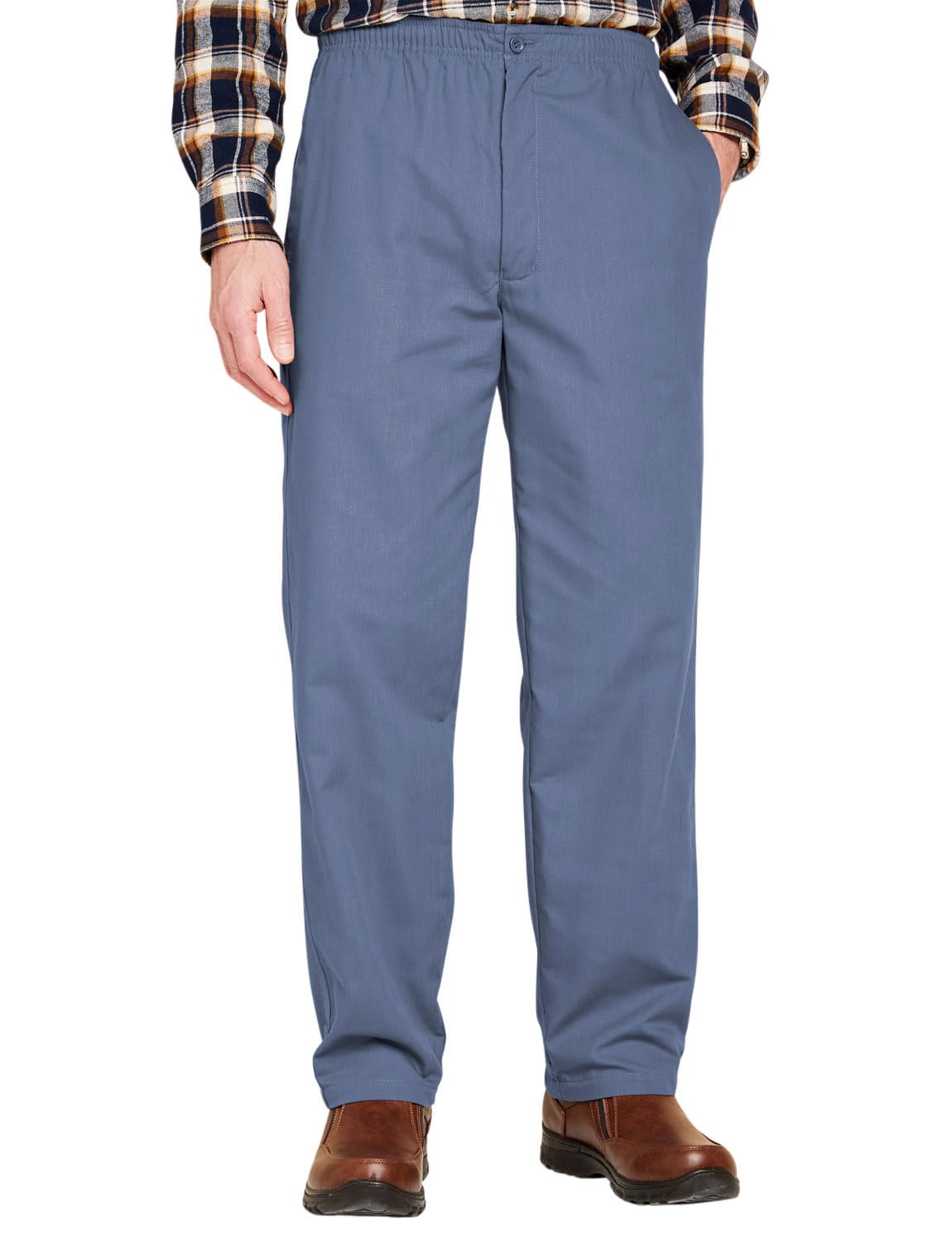 Chums Men's Fleece-Lined Elasticated Thermal Trousers Adjustable Drawcord & Comfort Waist Versatile for Work, Leisure, Indoor & Outdoor Activities Airforce 44W / 29L