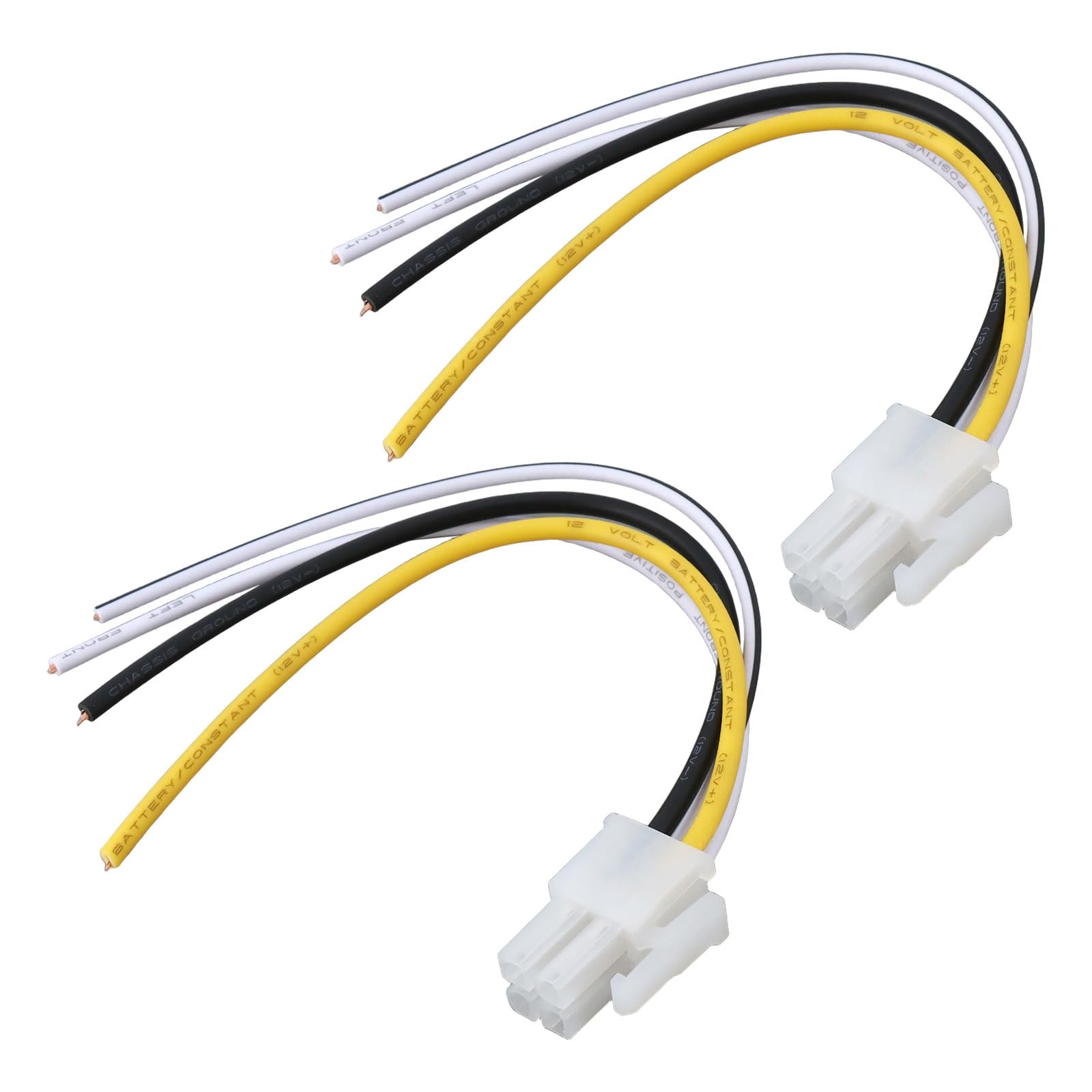 2PCS 4Pin Car Amplifier Speaker Wire Harnesses 14cm Compatible with Alpine Compatible with Diamond Audio Amplifiers