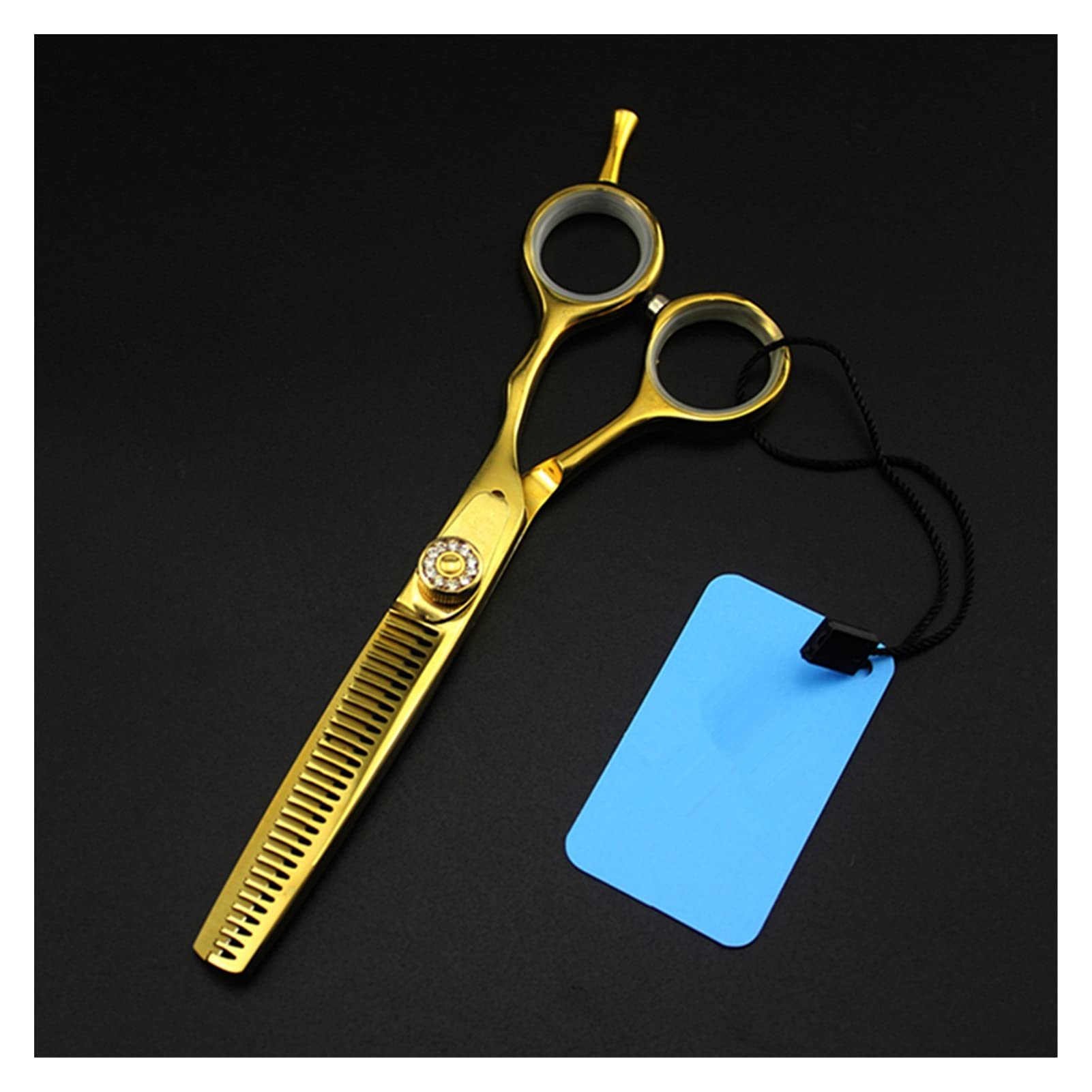 Tijeras de peluquería Doradas de 6 Pulgadas, Tijeras de Adelgazamiento, Tijeras de Peluquero, Tijeras Planas, Tijeras de peluquería, Tijeras de Corte de Cabello (Corte de 6 Pulgadas)