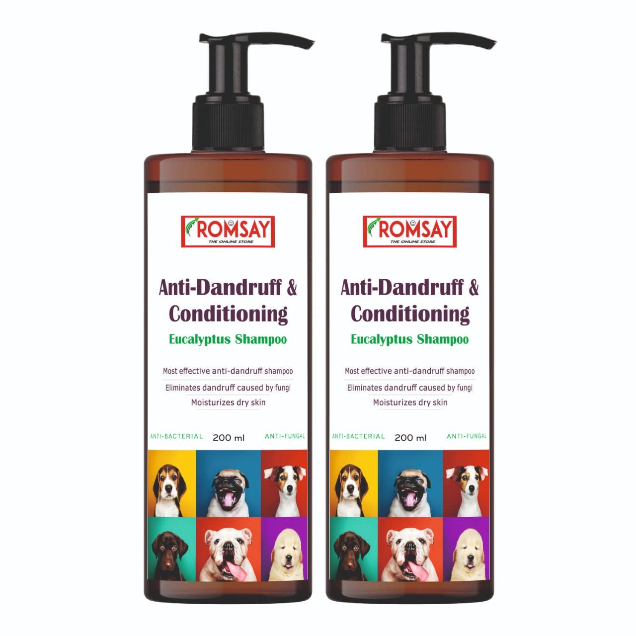 ROMSAY Eucalyptus Mint Fragrance Shampoo Most Effective Eliminates Dandruff Caused by Fungi Moisturizes Dry Skin Dog Shampoo & Cat Shampoo Enriched Shampoo 200 Ml Pack of 2 (B09PD5SP73) Amazon Price History, Amazon Price Tracker