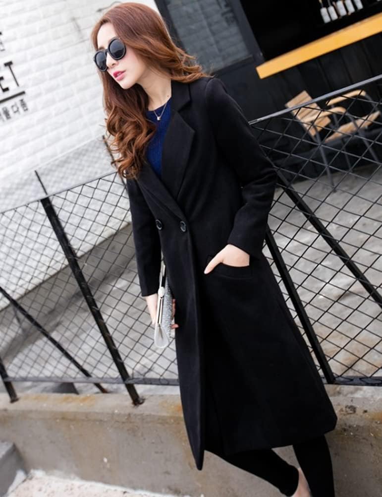 IDEALSANXUN Long Wool Coats for Women Fall Winter Coats Wool Jacket Peacoat - Image 2