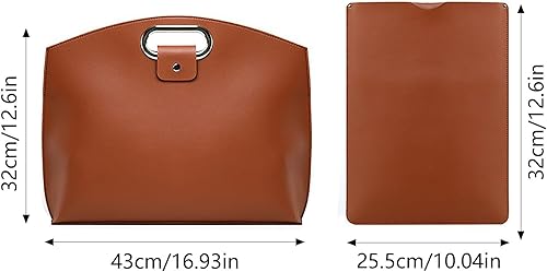 Miniatura 8 de Bolsa de cuero impermeable de 14 a 16 pulgadas, 2 unidades, para mujer, bolsa de trabajo, maletín de negocios para portátiles y estuches